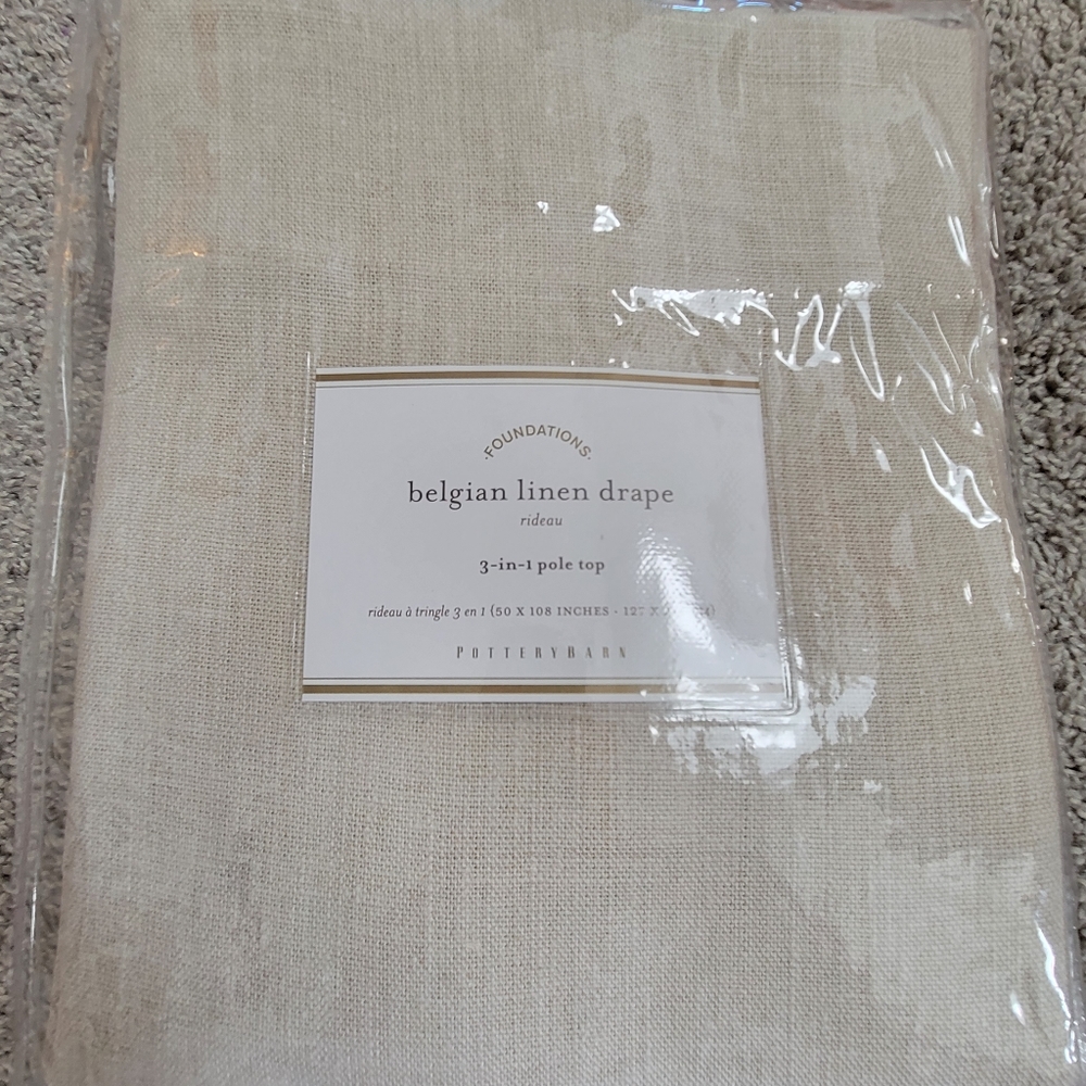 Set of 2 Pottery Barn Belgian Linen Curtains